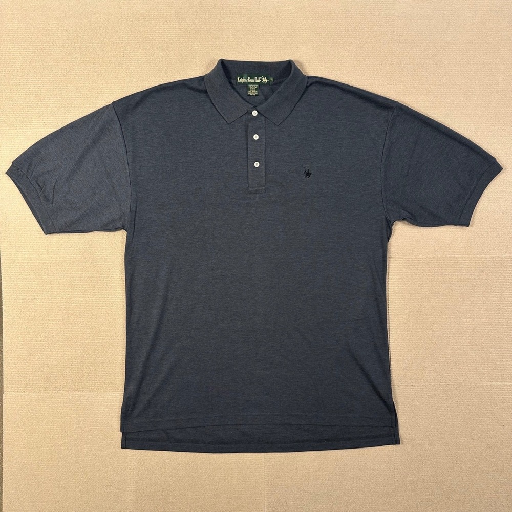Vintage Knights of Round Table Polo Shirt Mens XL Gray Short Sleeve Casual